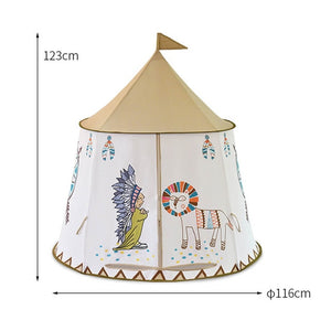 YARD Kid Teepee Tent House 123*116cm Portable Princess Castle Present For Kids Children Play Toy Tent Birthday Christmas Gift