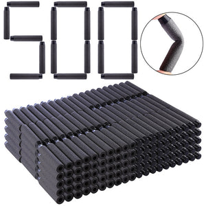 NFSTRIKE 1000pcs Soft Bullets Soft Darts For Nerf Toy Gun Soft Bullets Blaster Soft Hollow Hole Head Foam Bullet 7.2*1.3cm Black