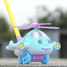 Load image into Gallery viewer, Baby Walker Toy Hand Push Plane Aircraft Outdoor Sports Toddler Pull Walks Rod Push Cart Drag Tongue Out Walking Educational Toy